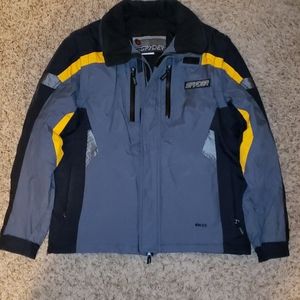 Spyder XT Ski Jacket (Medium) Mens Grey/Blk/Yellow